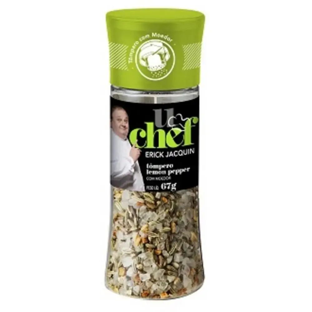 Tempero Uchef 50g C/moedor Limao/pimenta