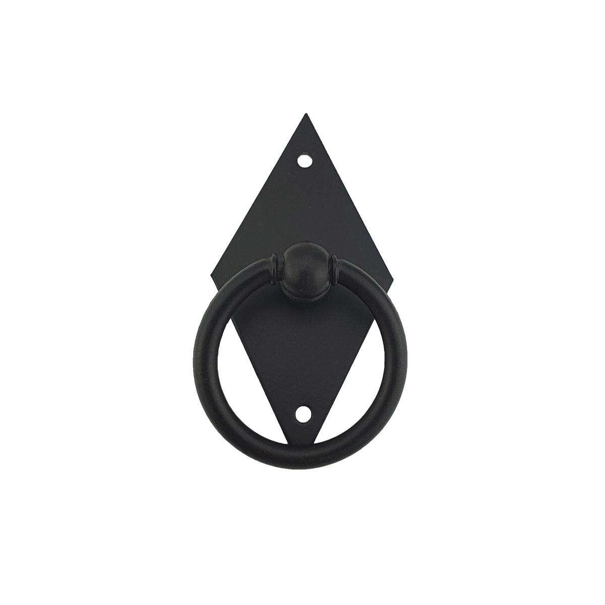 Puxadores Coloniais Puxador Rustico Para Moveis Argola Puxador Losango 8 Un - Preto Fosco