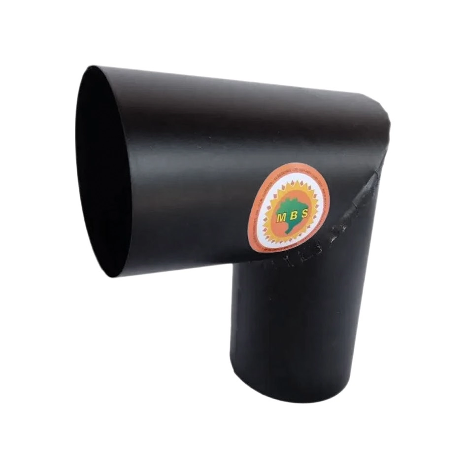Joelho Para Tubo De Chaminé Preto Diâmetro 20cm