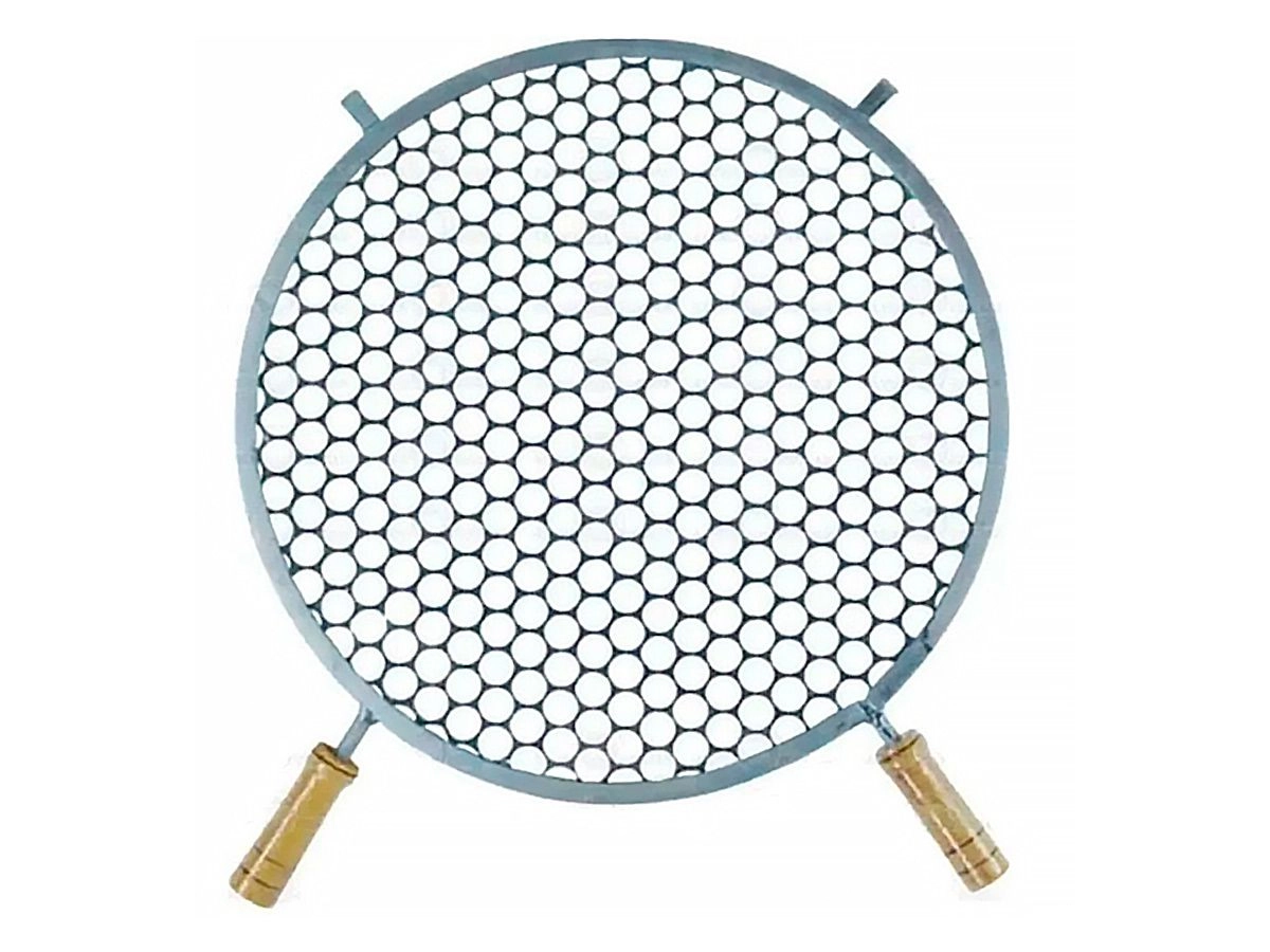 Grelha Redonda De Inox Para Churrasqueira 45cm De Diâmetro