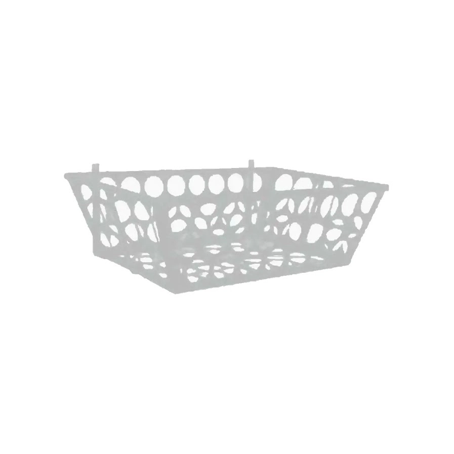 Lixeira De Rua Modelo Retangular 60cm De Parede