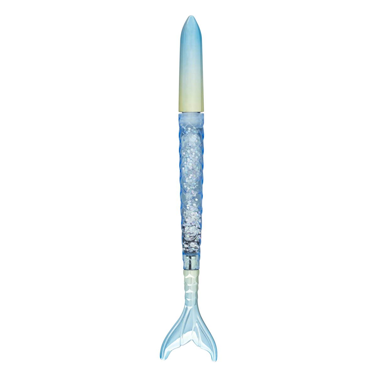Caneta Ponta Metálica Sereia Glitter Holográfica Poopstore 24 Unidades
