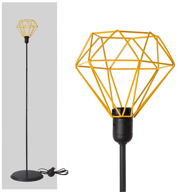 Abajur Coluna Diamante - Amarelo