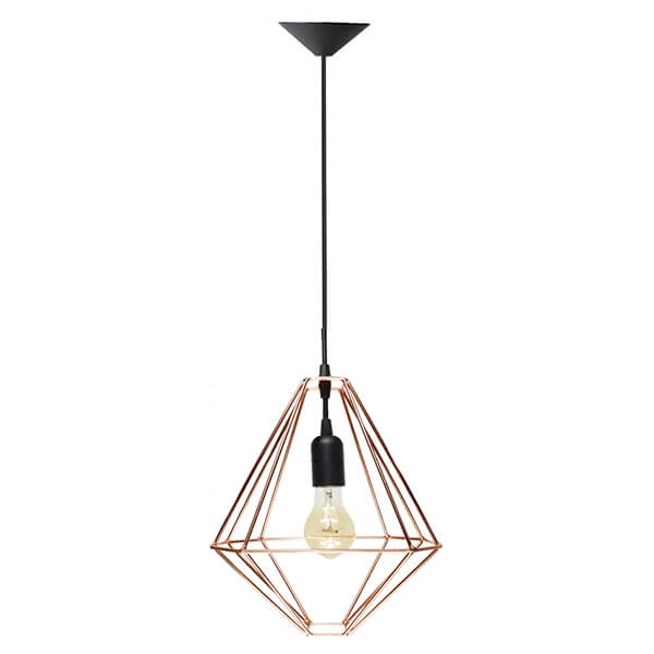 Pendente Aramado Modelo H - Cobre