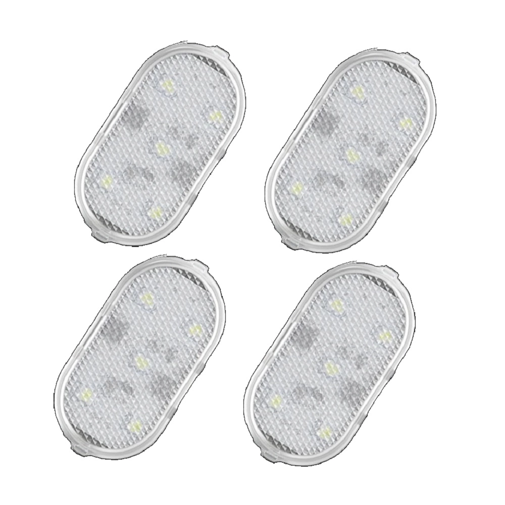 Kit 4 Luz Led Aviso Porta Carro Iluminação Chão Segurança Indução Sinal Lâmpada Traseira Brilho