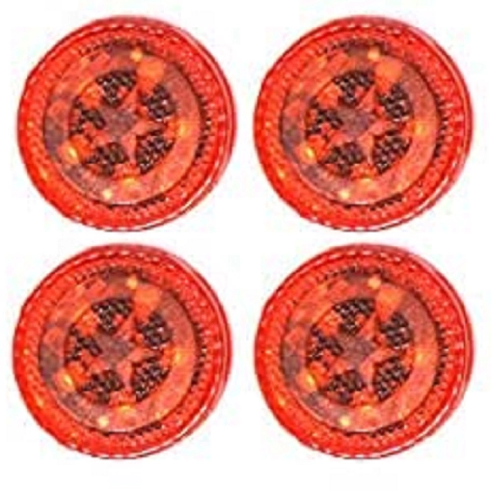Kit 4 Luz Led Aviso Porta Carro Segurança Evitar Colisão Sinal Alarme Lâmpada Traseira Sem Fio