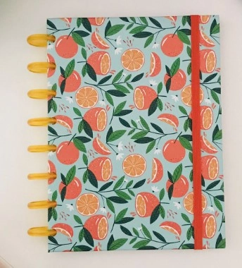 Caderno Disco Mexerica Ou Tangerina Tamanho A5 21x14.8cm Pcd8738 Buend