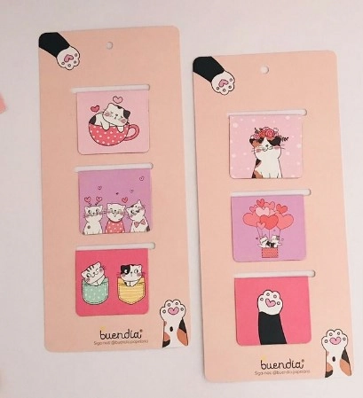Kit 3 Marcador Pagina Magnetico Gatinhos Pmm004 Buendia