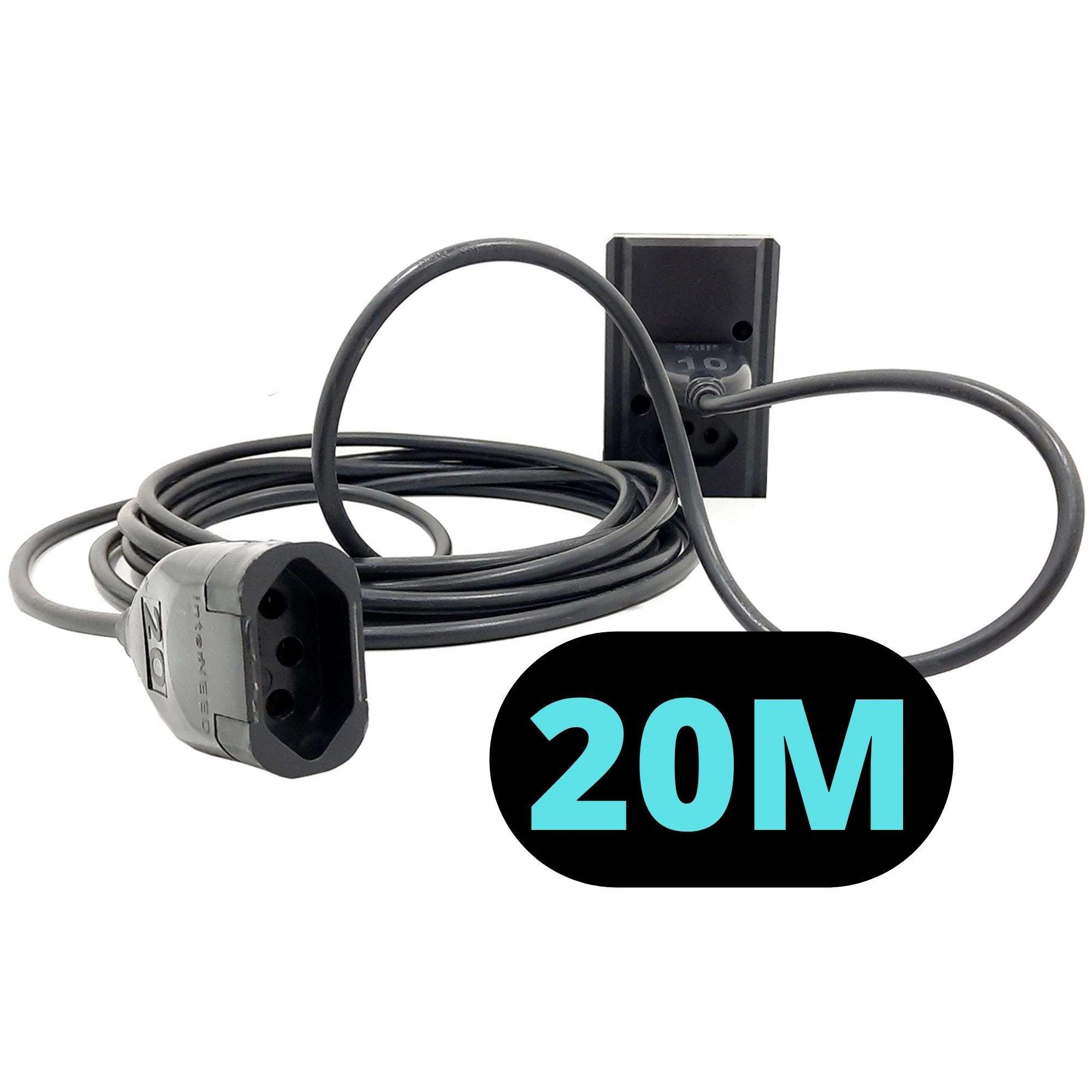 Extensão Com 1 Tomada Modelo Padrão Plug 3 Pinos 20 Metros