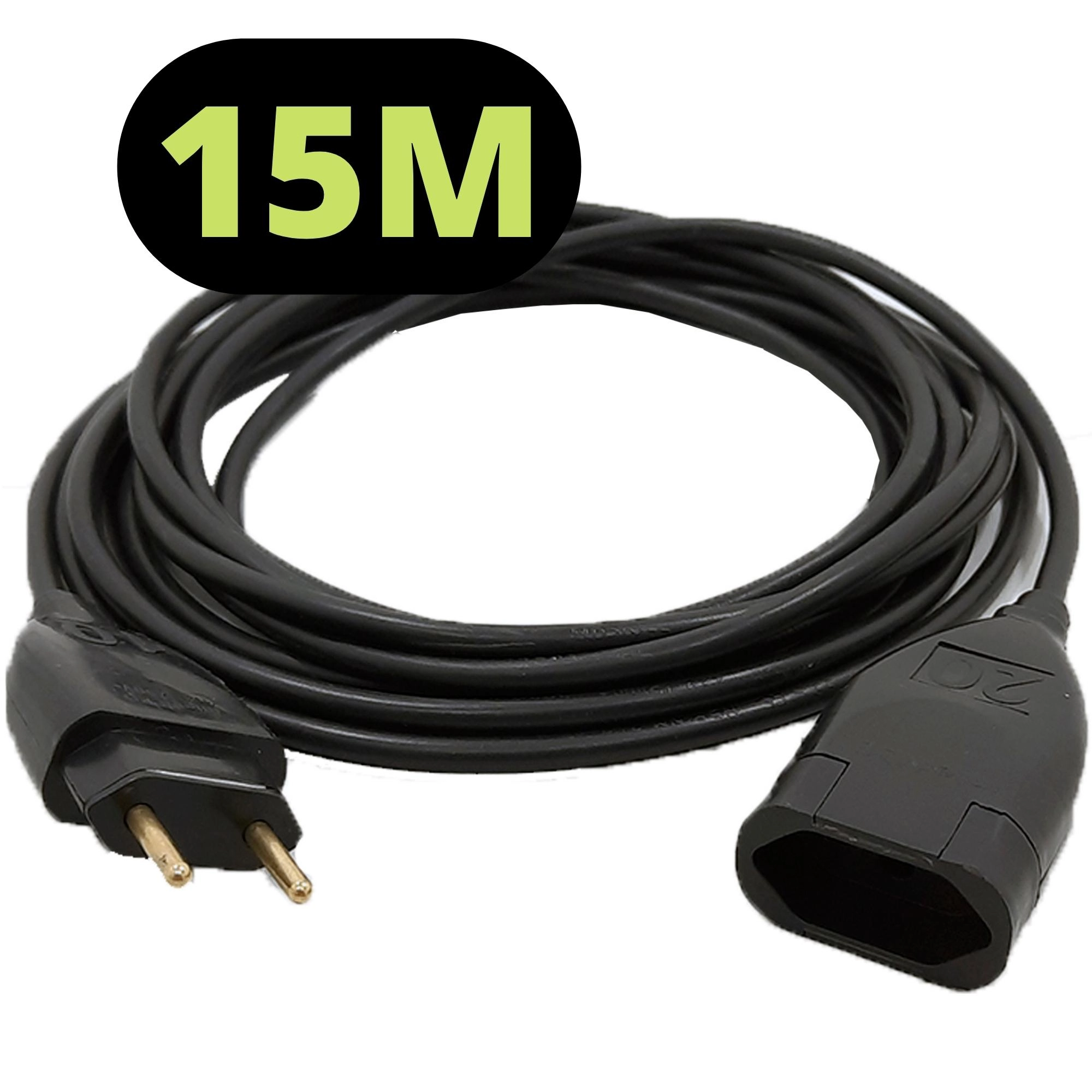 Extensão Eletrica Singela De Cabo Pp Com 15 Metros