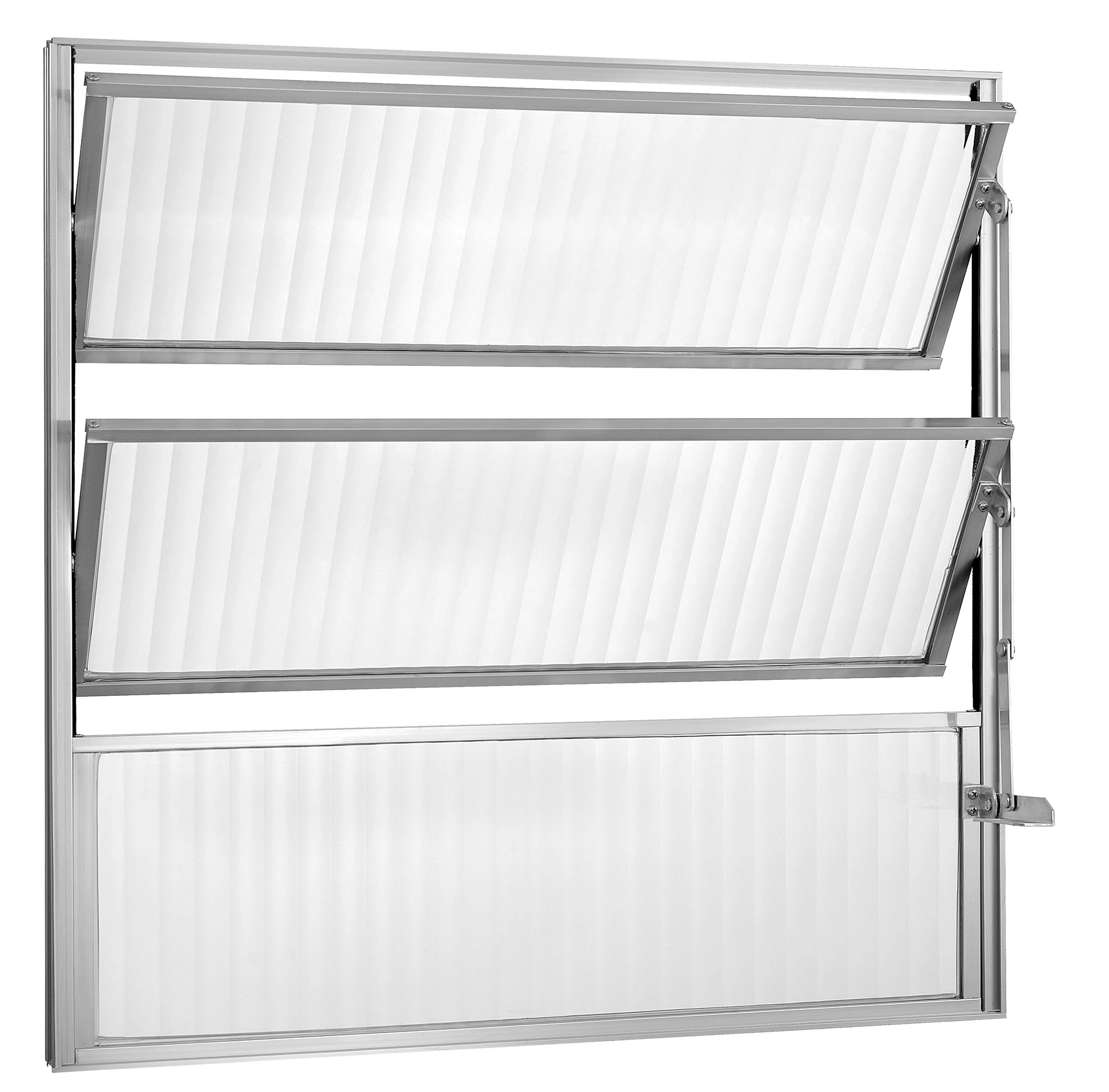 Vitrô Basculante Aluminio Brilhante 0.60x0.60