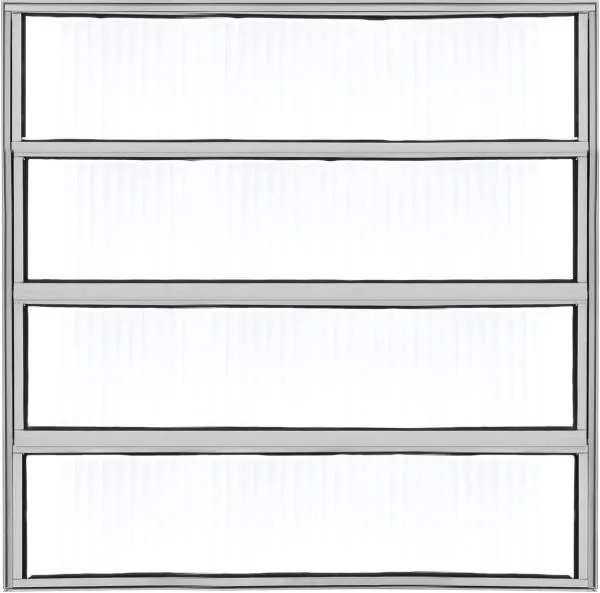 Vitrô Basculante Aluminio Brilhante 0.80x0.80
