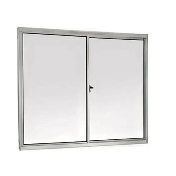 Vitrô 2 Folhas De Correr Aluminio Brilhante 1.00x0.80