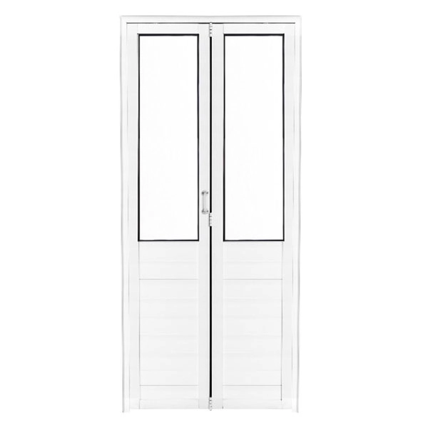 Porta Camarão Lambril Branco C/vidro C/trinco 2.10x0.80 Lado Esquerdo