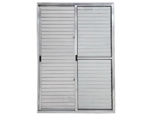 Porta Balcão 3 Folhas Aluminio Brilhante C/trinco 2.10x1.50