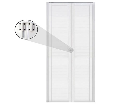 Porta Camarão Lambril Aluminio Branco C/trinco 2.10x0.80 Lado Direito