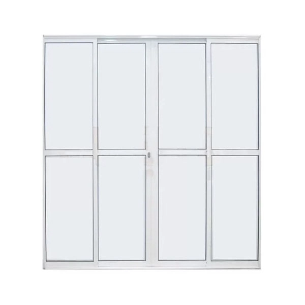 Porta Sacada 4 Folhas Aluminio Branco C/fechadura 2.10x1.80