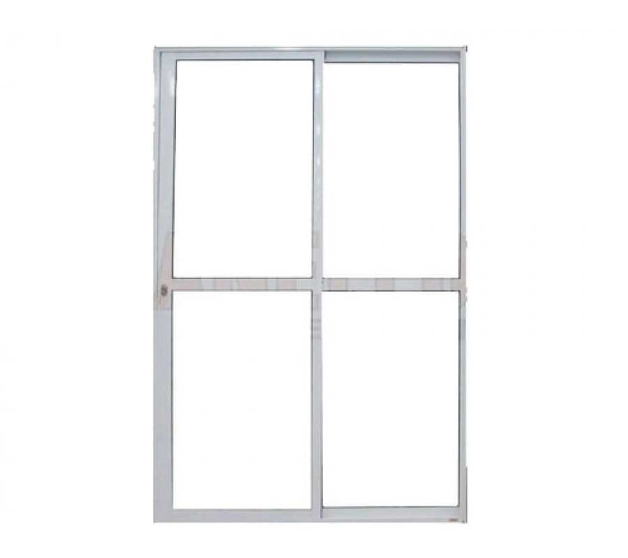 Porta Sacada 2 Folhas Aluminio Branco C/fechadura 2.10x1.50