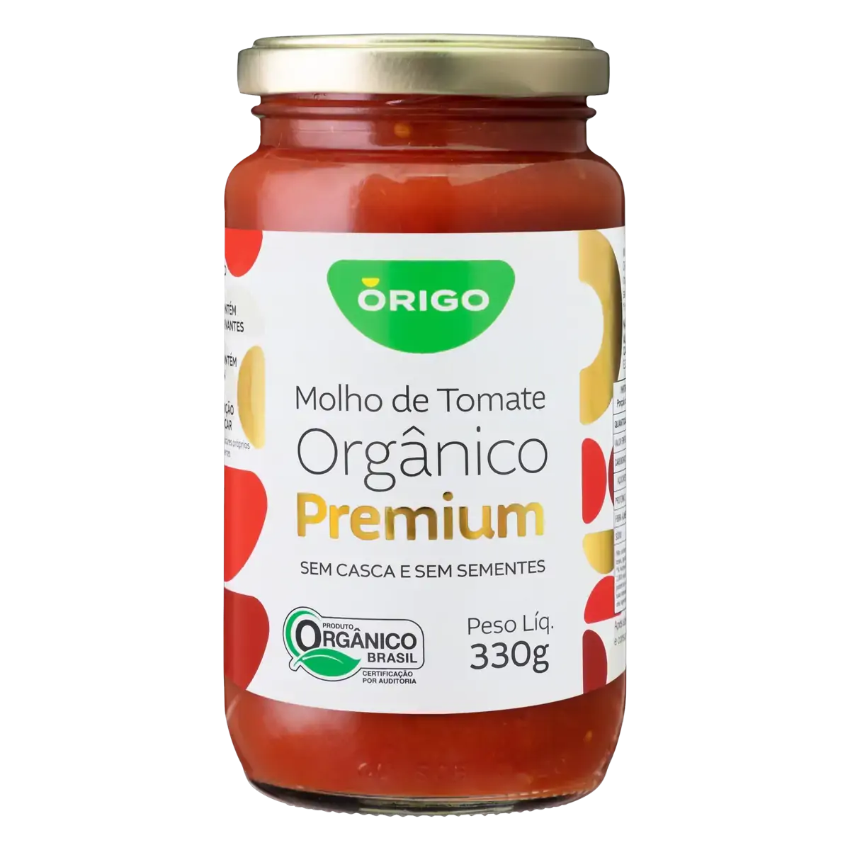 Molho De Tomate Orgânico órigo Premium Vidro 330g