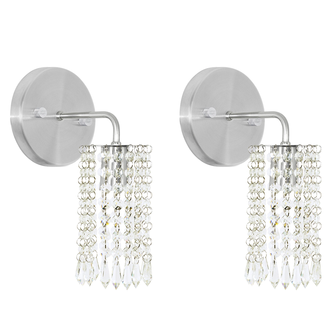 Kit 2 Arandelas De Cristal Acrilico Clearcrillic Redonda!