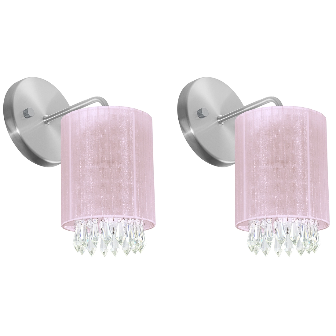 Kit 2 Arandelas Redonda Cganza Linda Rosa
