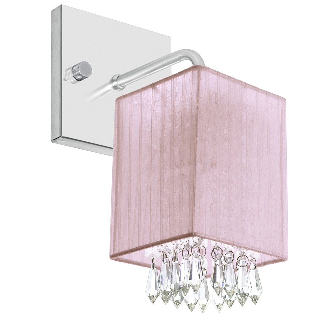 Arandelas Quadrada Cganza Maravilhosa Rosa