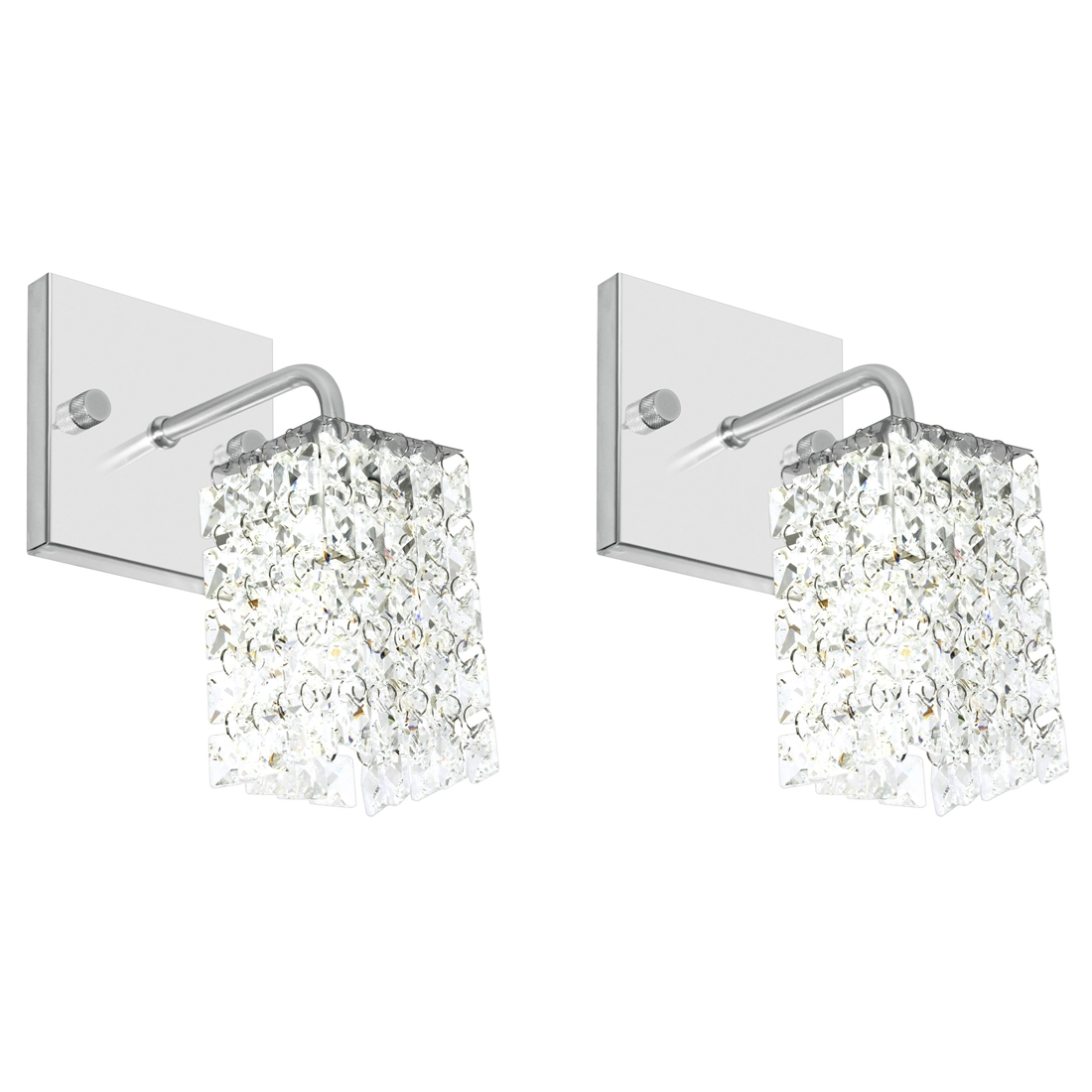 2 X Arandela De Cristal Legitimo Clearwall Perfeita