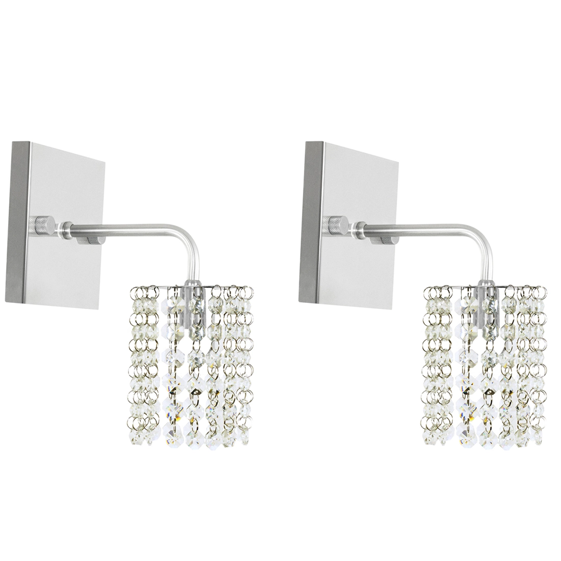 2 X Arandelas De Cristal Legitimo Clearcast A Mais Linda