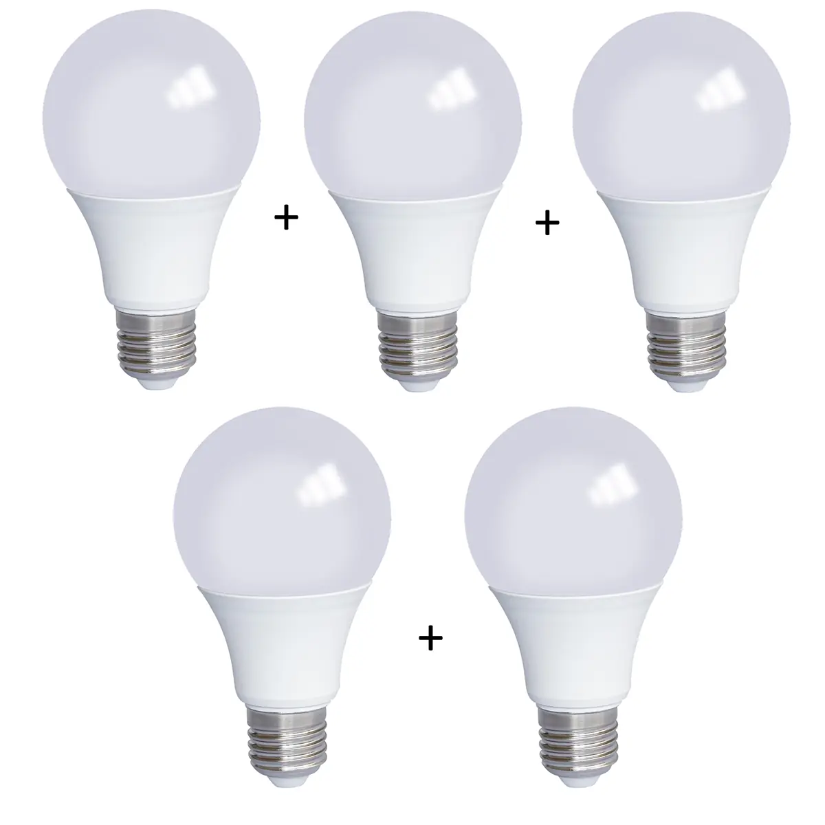 Kit 5 Lâmpadas Led Bulbo 9w 6000k (branco Frio)
