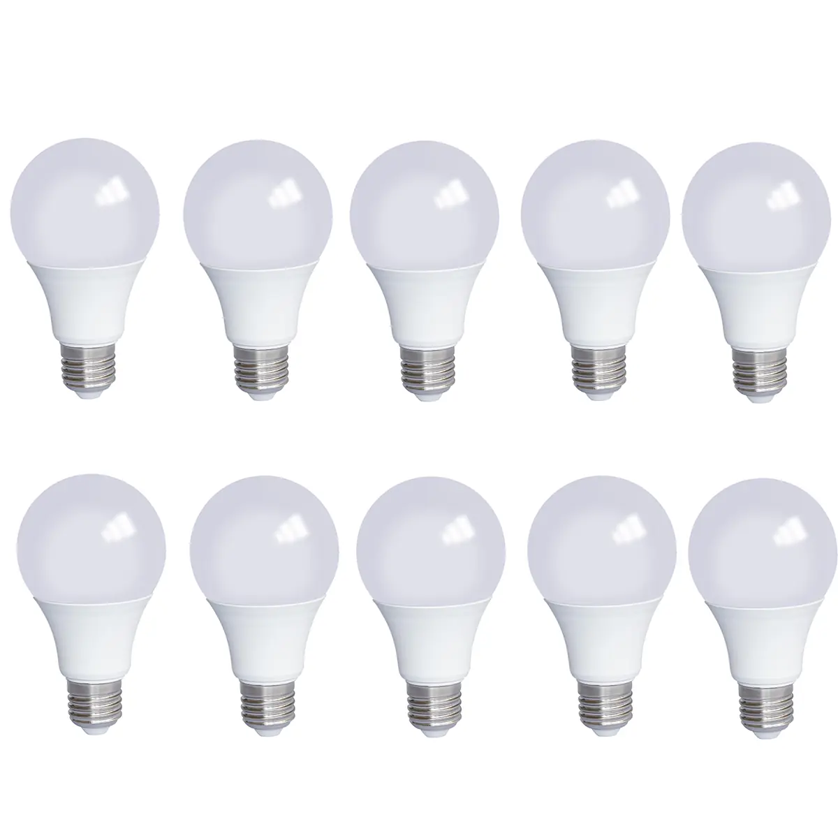 Kit 10 Lâmpadas Led Bulbo 9w 3000k (branco Quente)