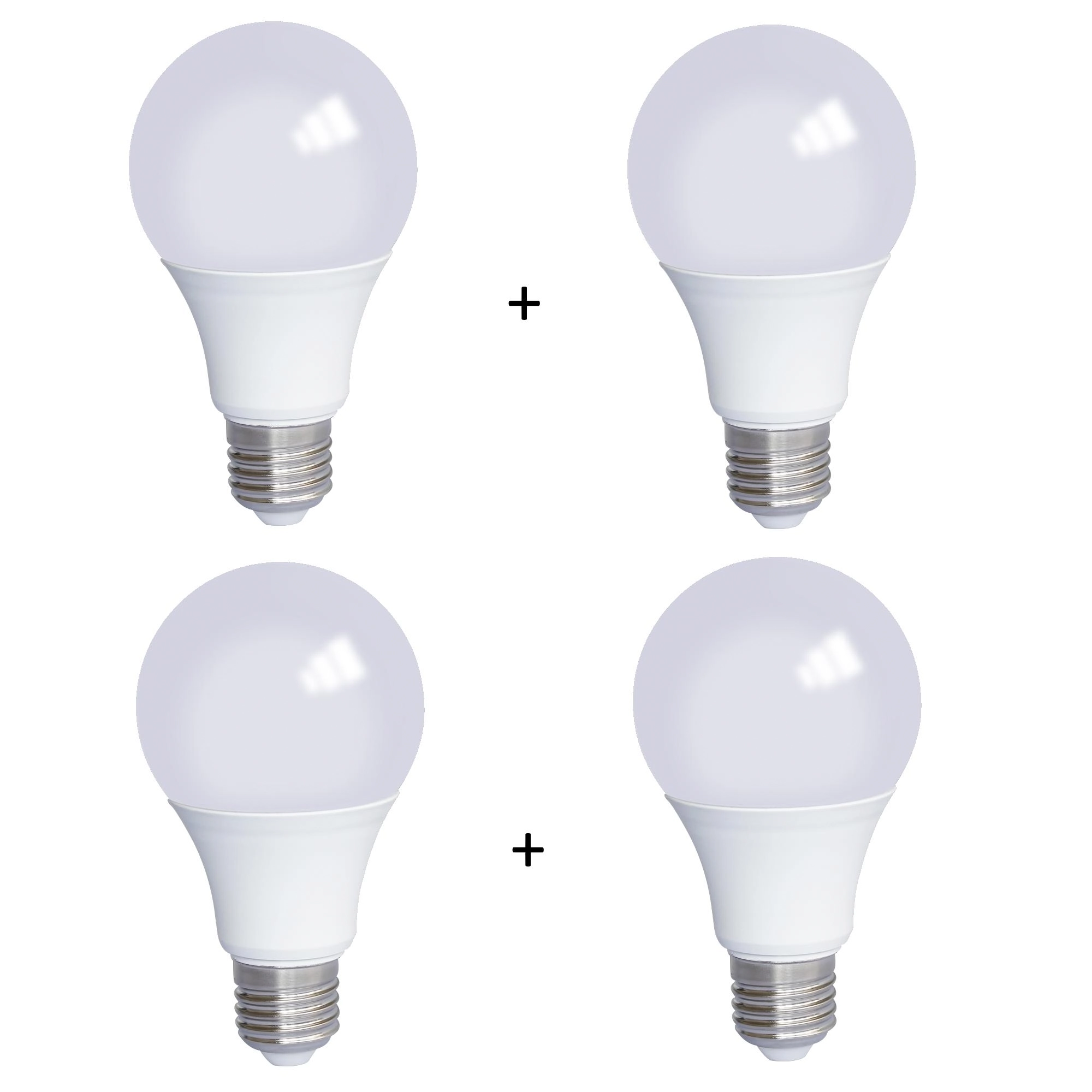 Kit 4 Lâmpadas Led Bulbo 9w 3000k (branco Quente)