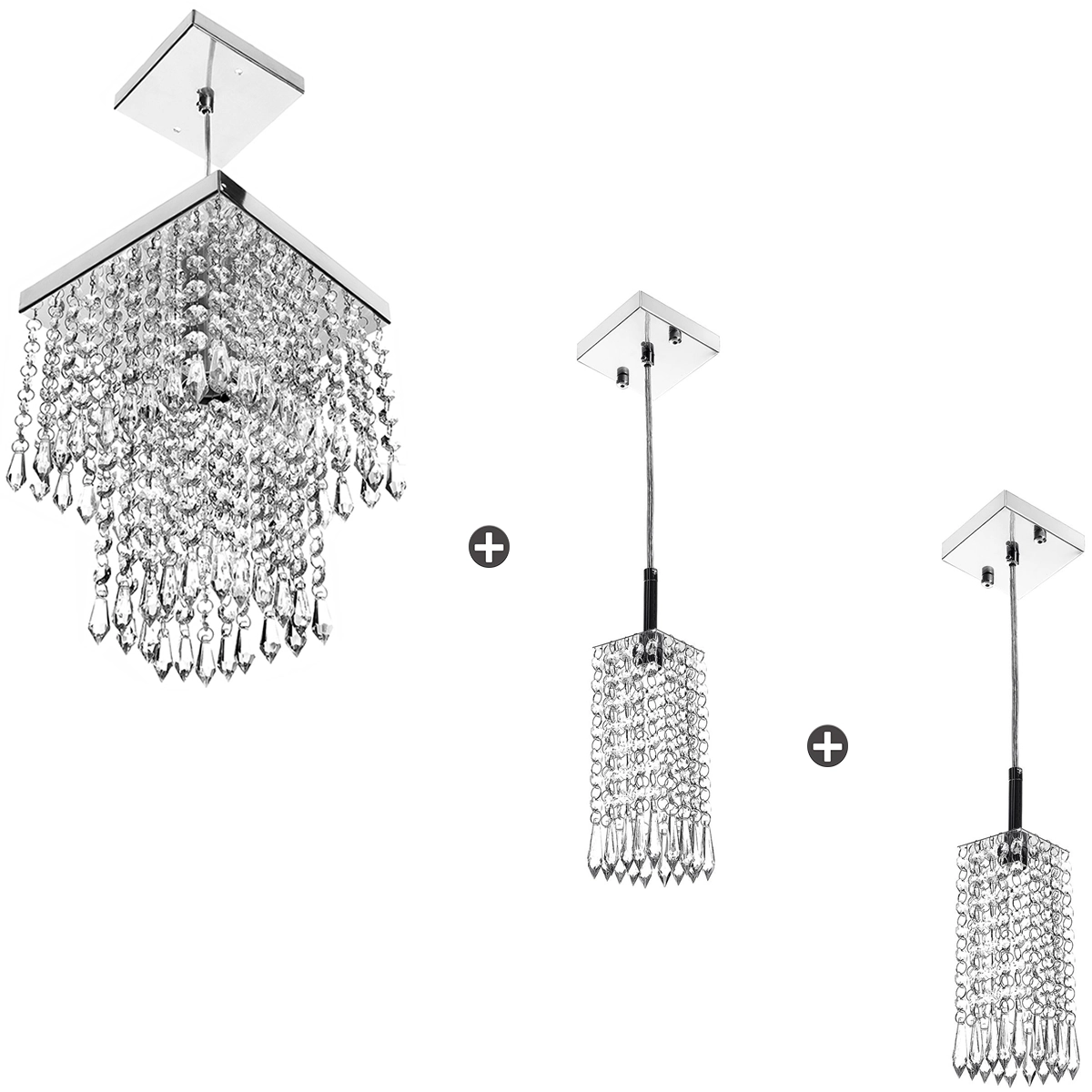 Kit 2 Pendentes Clearcrillic + Pendente Marrycrilic Oferta!!