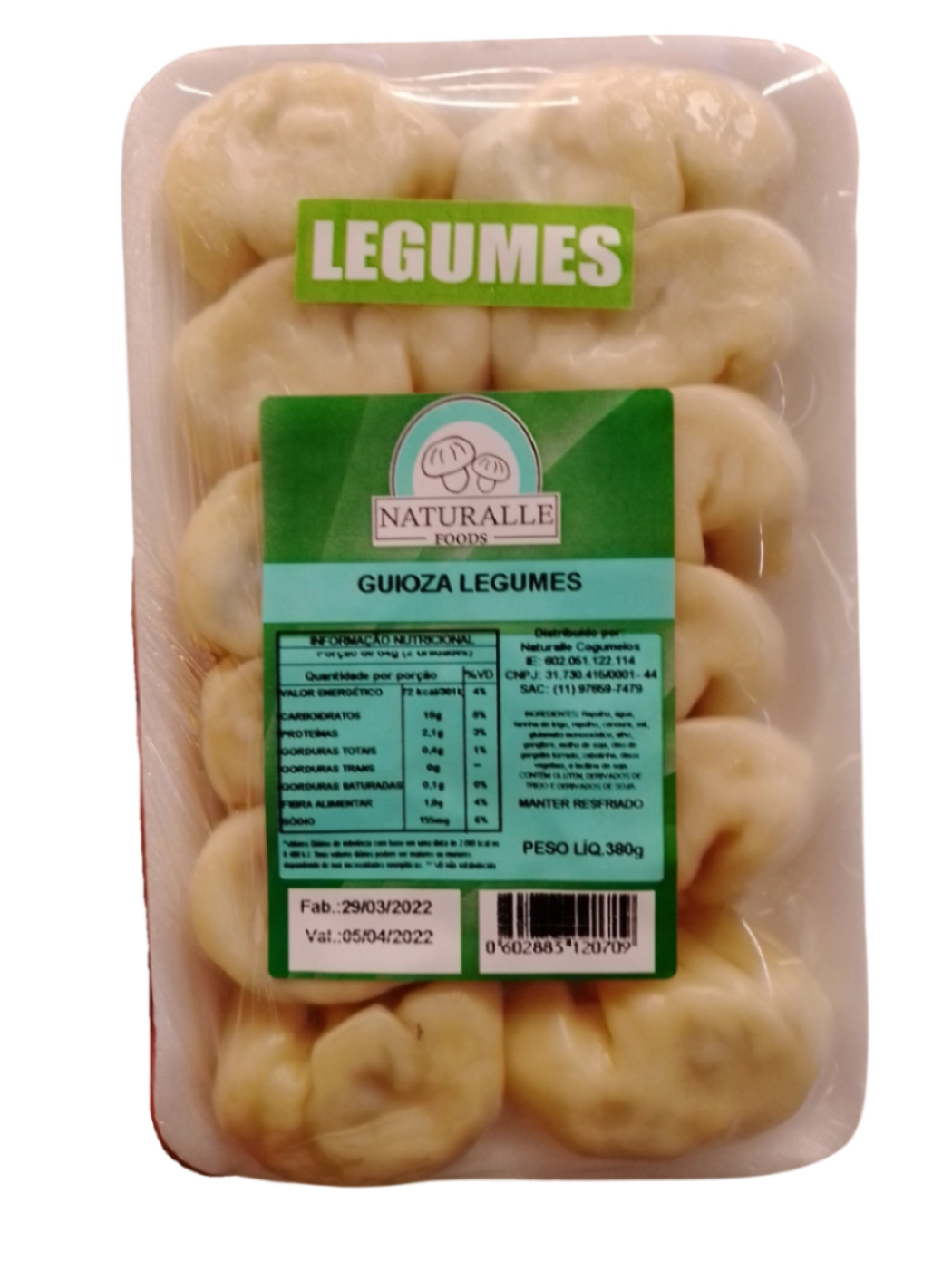 Guioza Naturalle Cong 380g Legumes