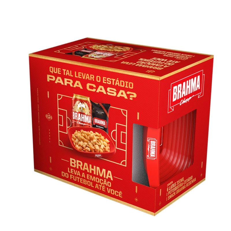 Kit Cerv.brahma 350ml 6un Petisq. Salg.churr.50g