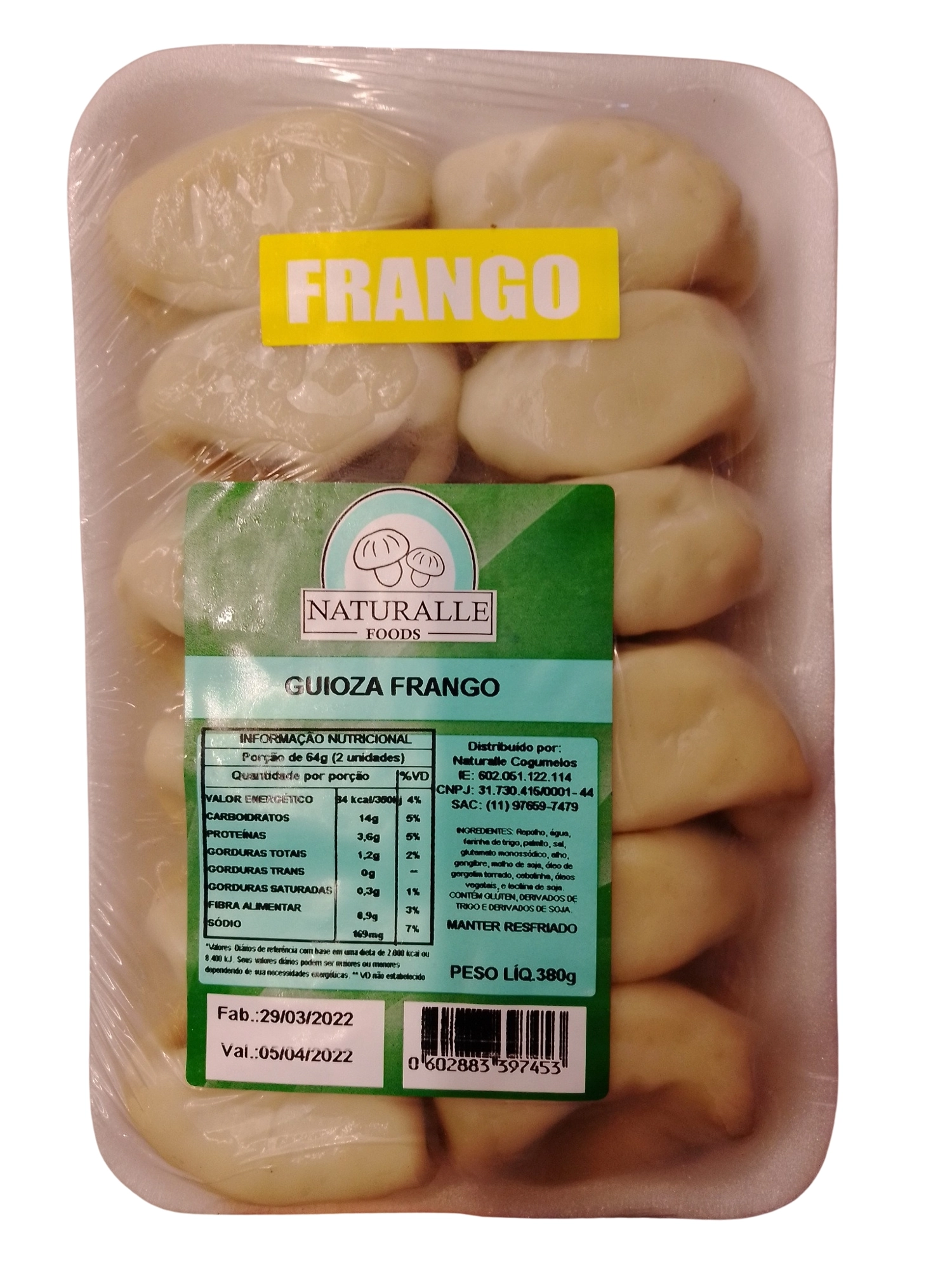 Guioza Naturalle Cong 380g Frango