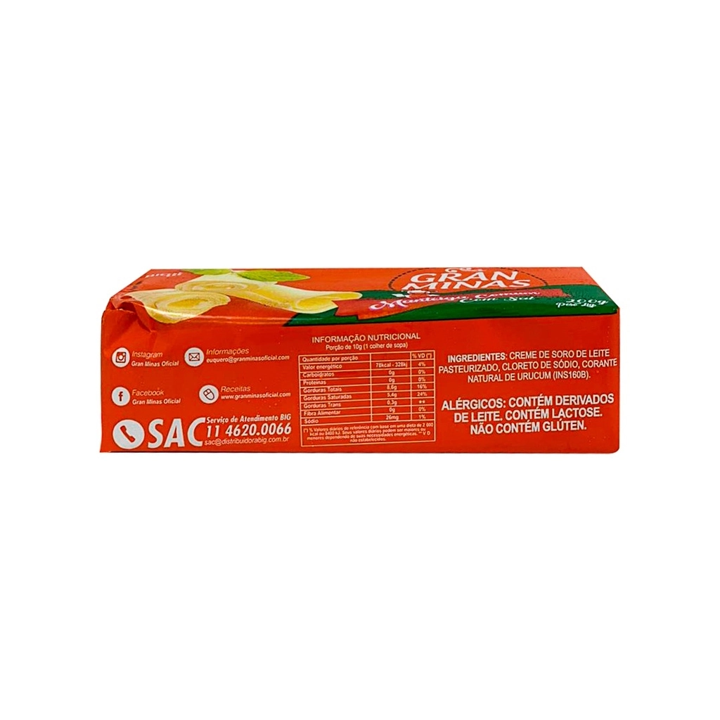 Manteiga Gran Minas Tb 200gr C/sal