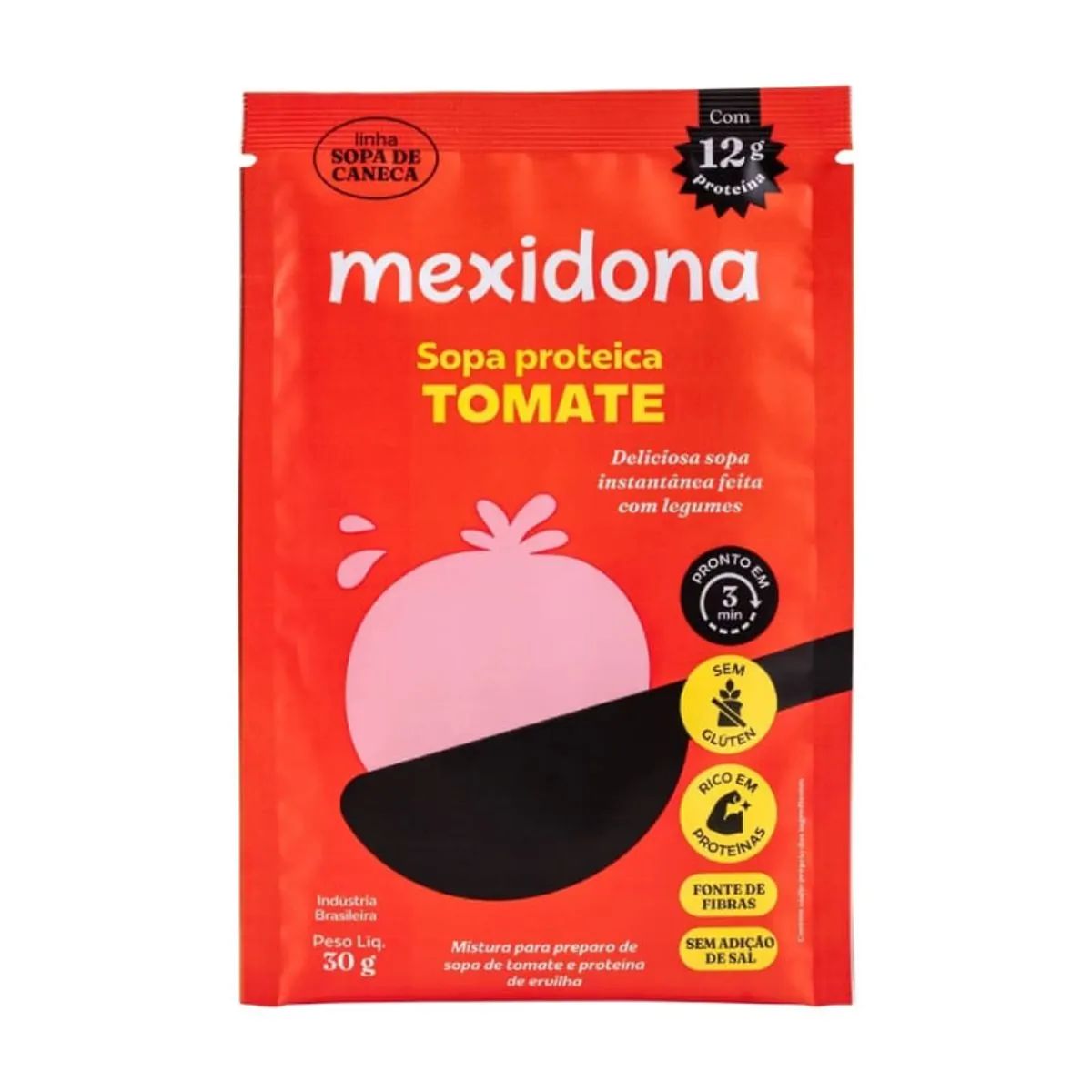 Sopa Proteica Tomate Mexidona Sopa De Caneca Pacote 30g