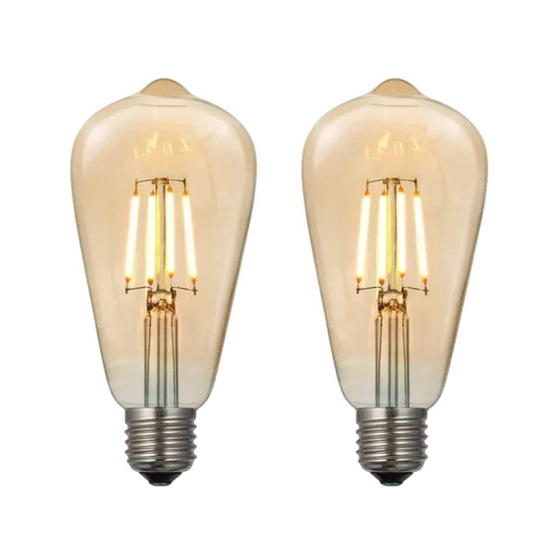Kit 2 Lâmpadas Filamento Led Vintage St64 - Bivolt