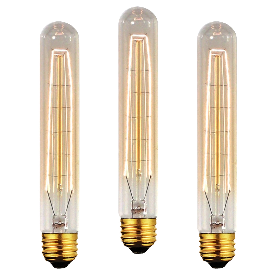 Kit 3 Lâmpadas Retro Vintage T9 Filamento Carbono 110v