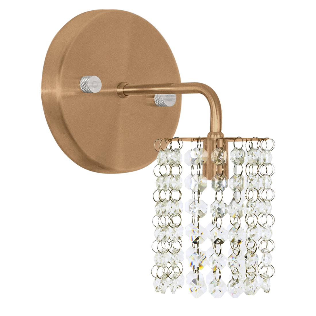 Arandela De Cristal Legitimo Clearcast Redonda Cobre