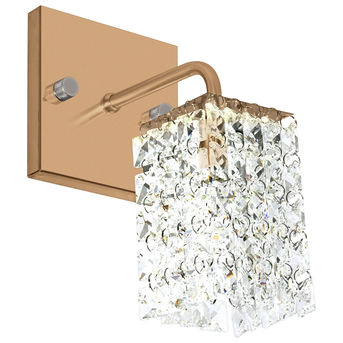 Arandela De Cristal Legitimo Clearwall Cobre Perfeita