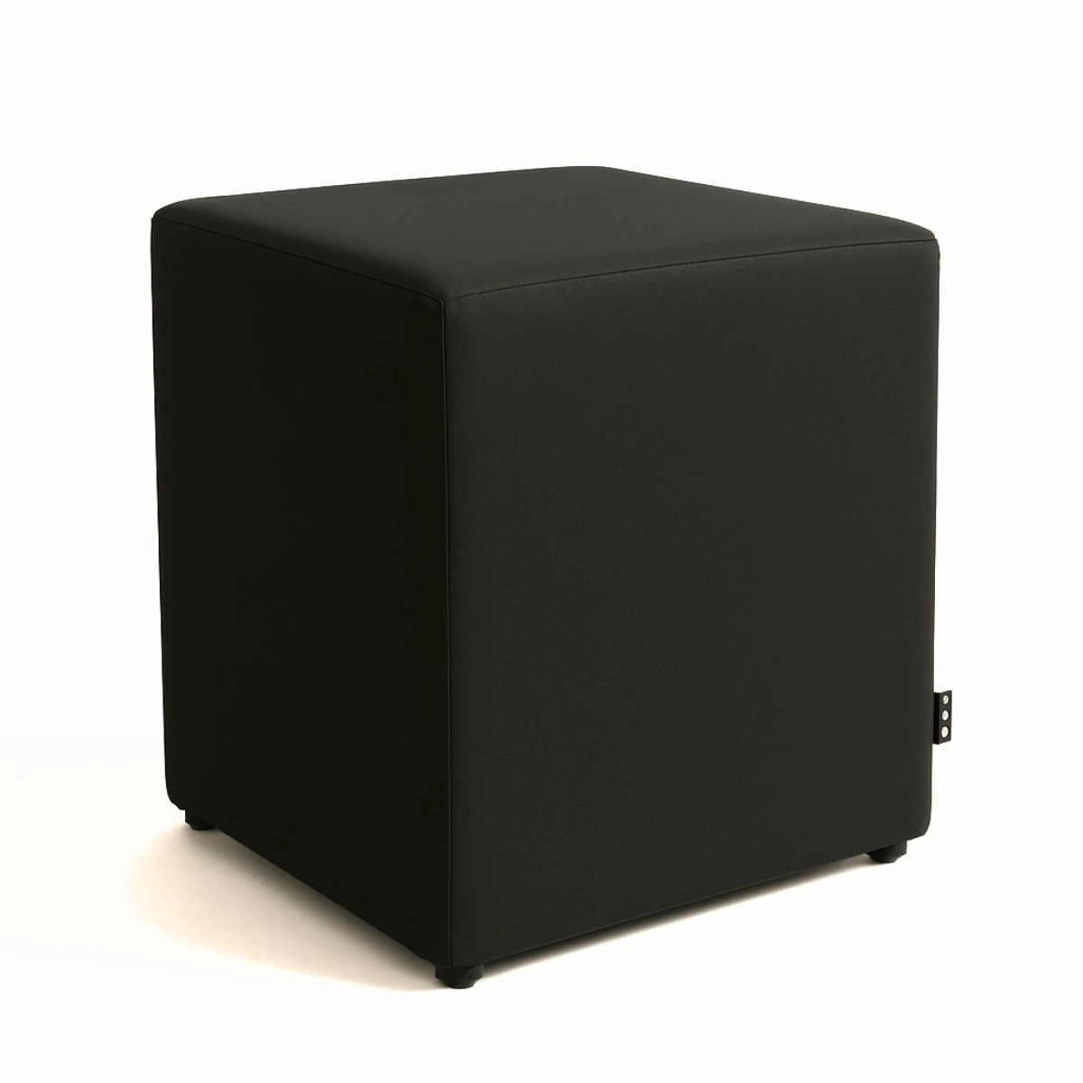 Puff Quadrado Corino Preto Pqcpr Mercadao
