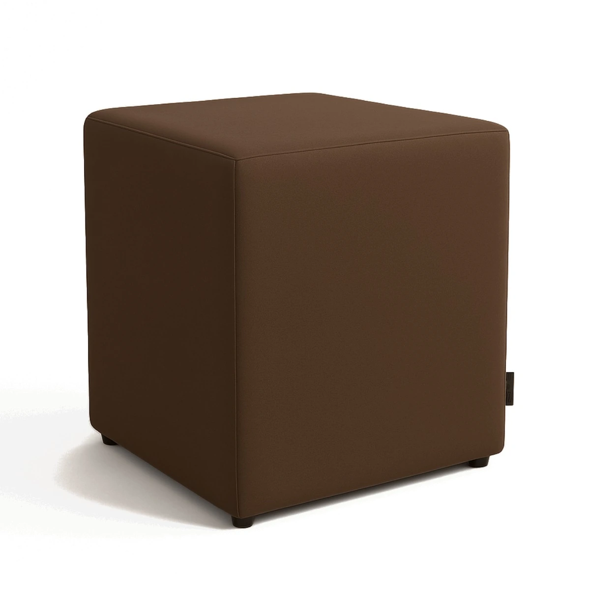 Puff Quadrado Corino Marrom Pqcma Mercadao