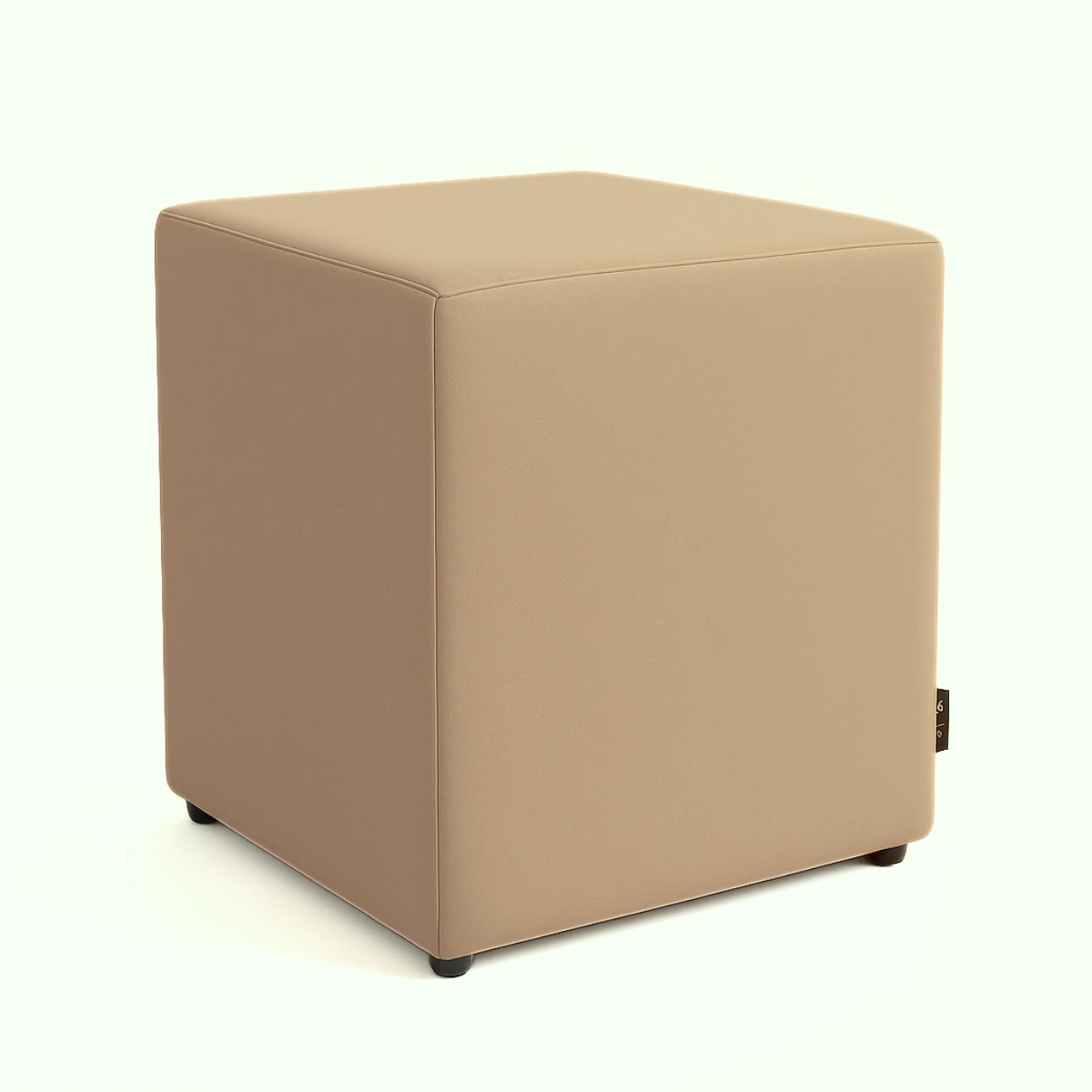 Puff Quadrado Corino Bege Pqcbe Mercadao