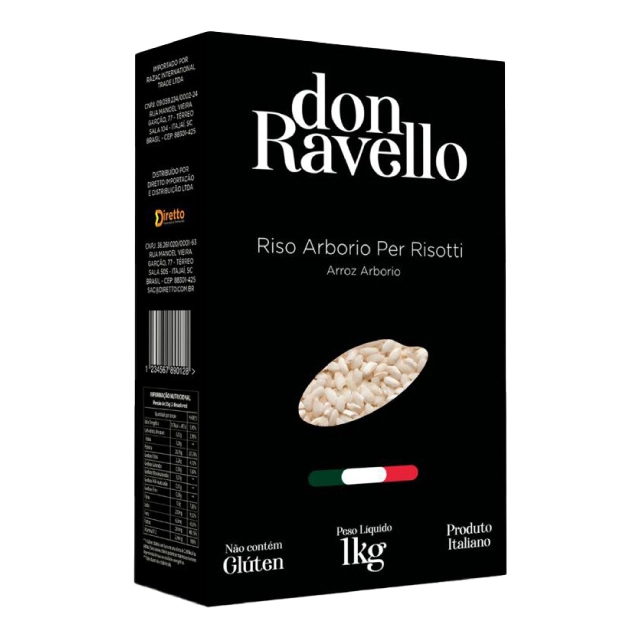 Arroz Arbório Tipo 1 Don Ravello Caixa 1kg