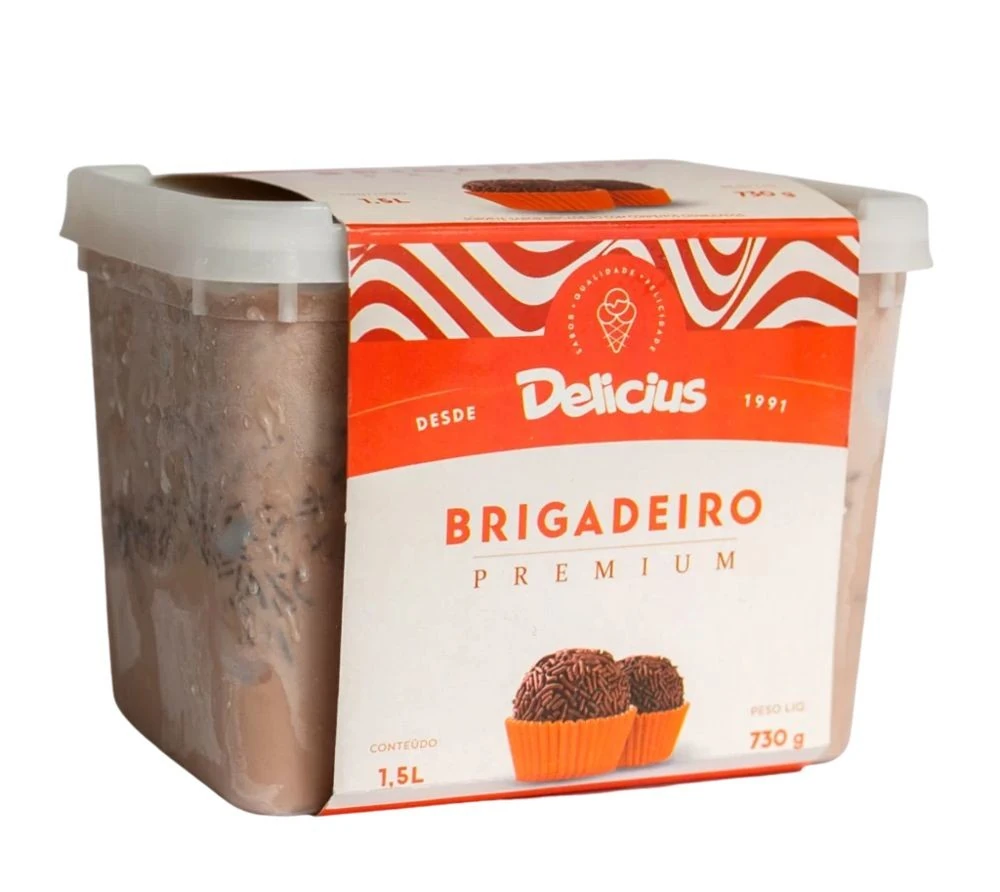 Sorvete Delicius 1.5lt Brigadeiro