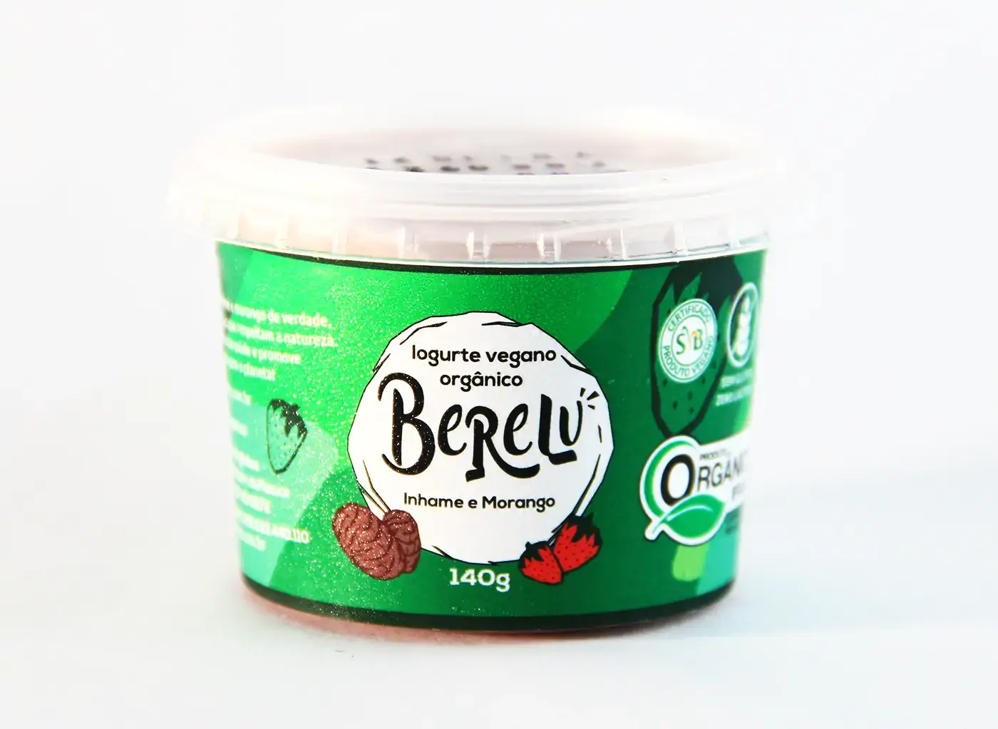 Iogurte Morango Vegano Organico Berelu 140g