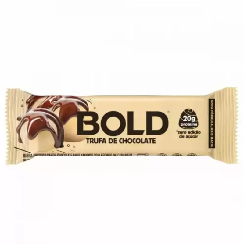 Barra De Proteina Trufa de Chocolate Bold Bar Com 60g
