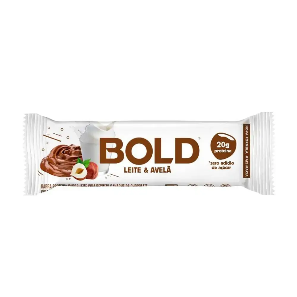Barra De Proteina Leite e Avela Bold Bar Com 60g