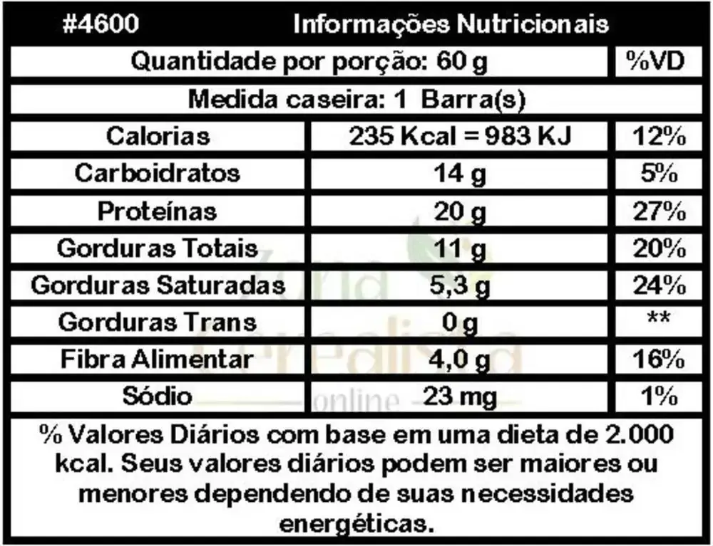 Barra de Proteína Leite e Avelã Bold  (Cx c/12 un de 60g)